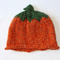 Knit Speckled Pumpkin Hat