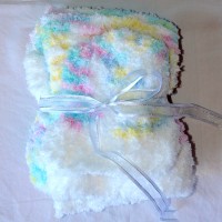 Knit Rainbow Baby Blanket and Hat