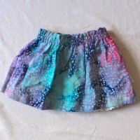 Blue Gingham/Purple Batik Reversible Skirt – Size 12 – 24 months