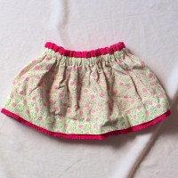 Pink and Green Flower/Pink Eyelet Reversible Skirt – Size 12 – 24 months