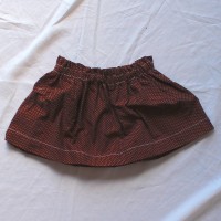 Antique Flowers/Brown Polka Dot Reversible Skirt – Size 12 – 24 months
