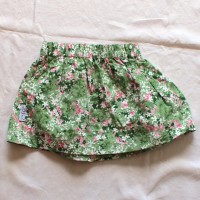 Pink, Green, and White Flower Clusters Reversible Skirt – Size 12 – 24 months