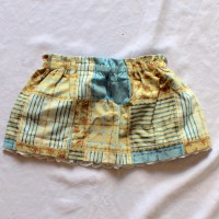Yellow and Blue Patchwork Reversible Patchwork Skirt – Size 12 – 24 months