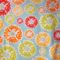 Orange, Lime Green, and Red Scribbled Flowers Nursing Cover