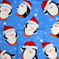 Holiday Penguins Burp Cloth