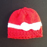 Bow Beanie – Red and White