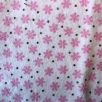 Pink Flowers with Brown Dots Burp Cloth